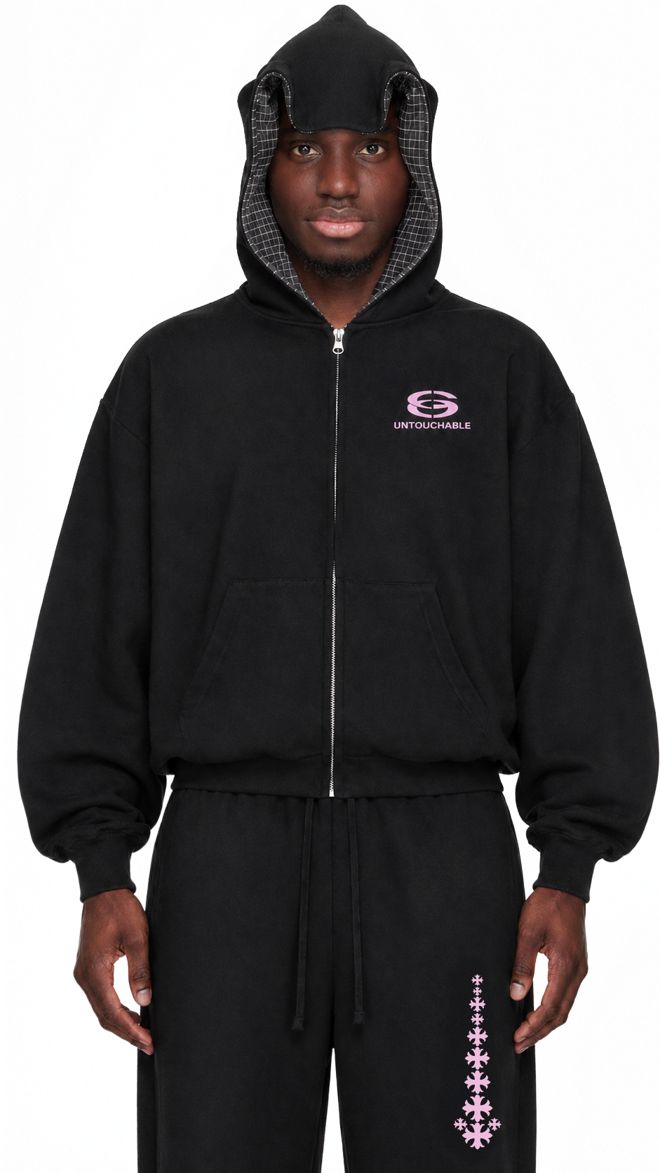 God's Spine Shape Changing Hood Full Tracksuit Set