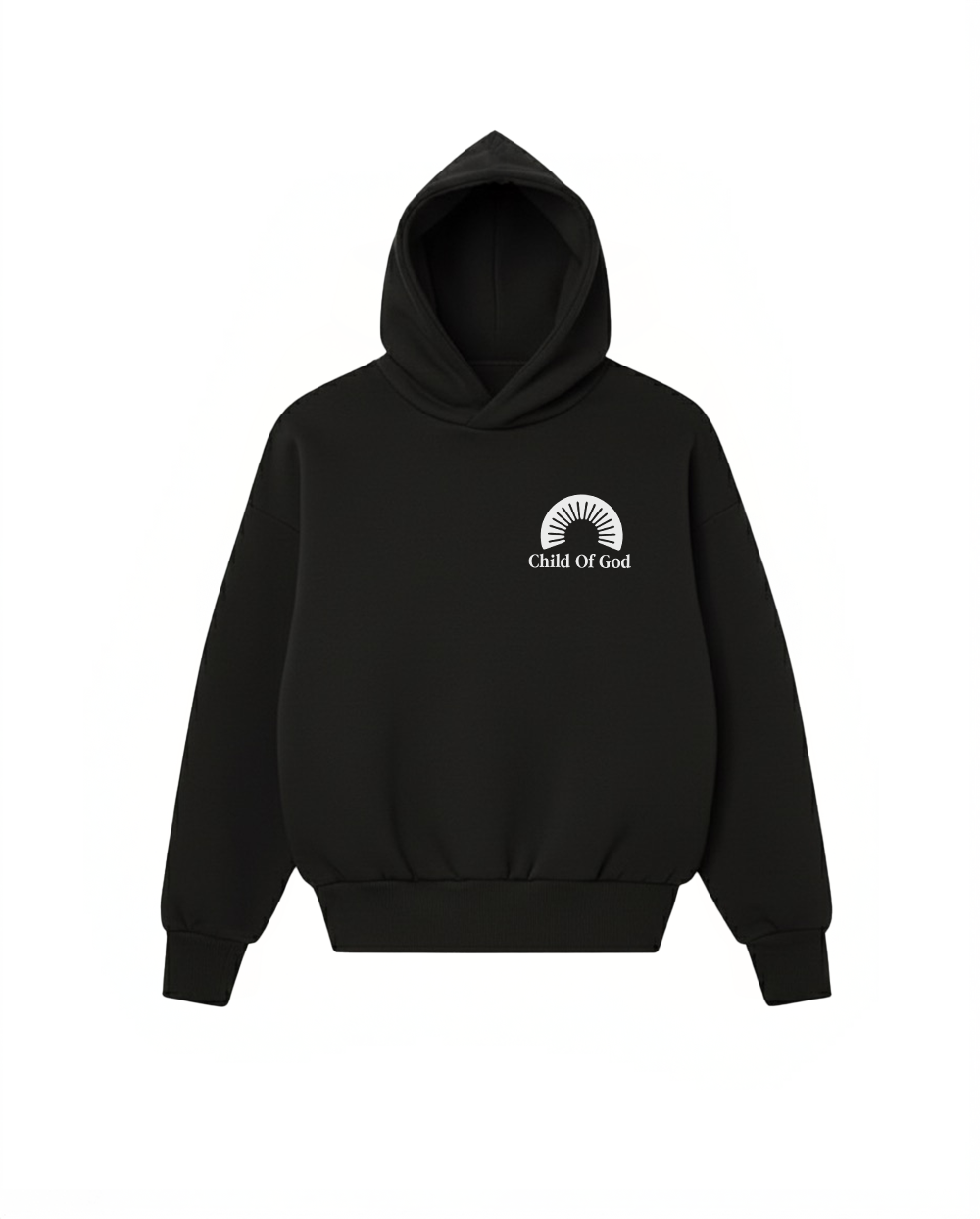 Child Of God Shape Changing Hood Hoodie Black