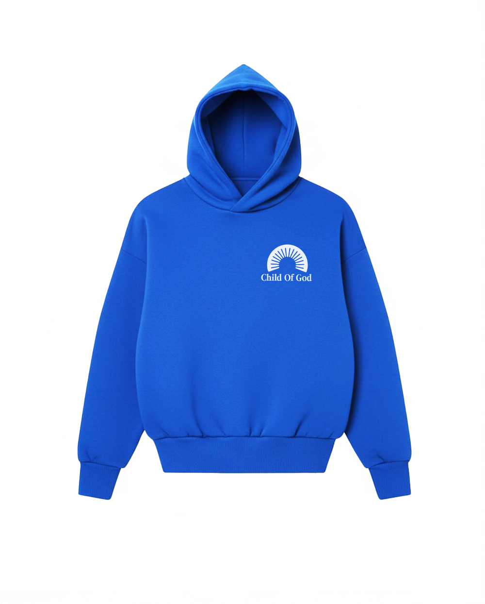 Child Of God Shape Changing Hood Hoodie Blue