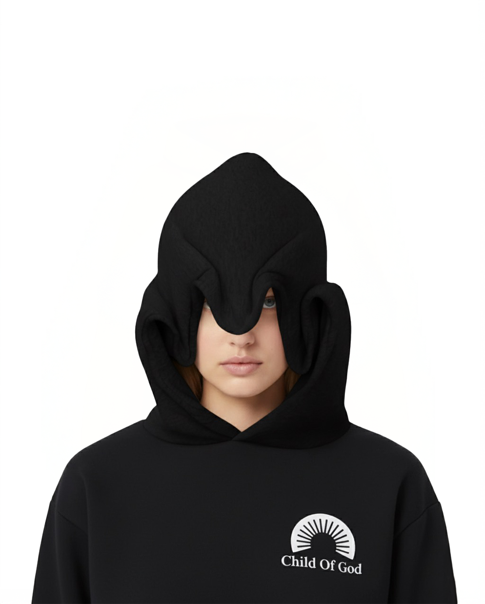 CHILD OF GOD SHAPE CHANGING HOODIE BLACK