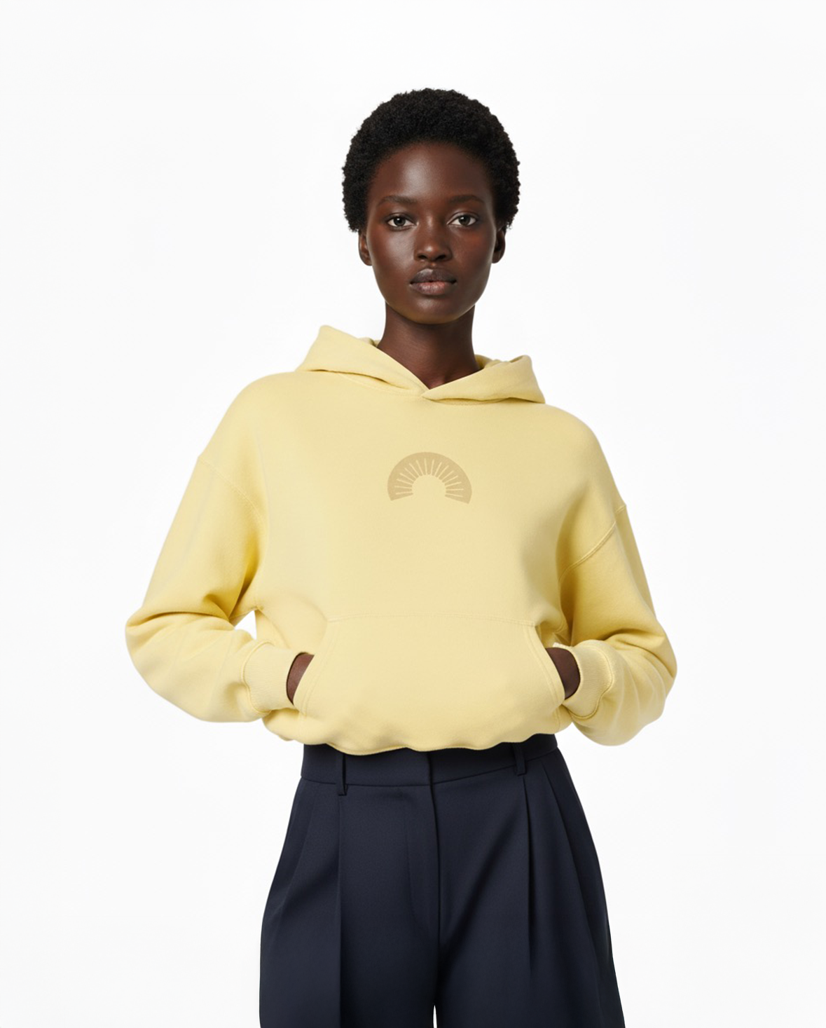 450 GSM YELLOW SHAPE CHANGING HOOD HOODIE