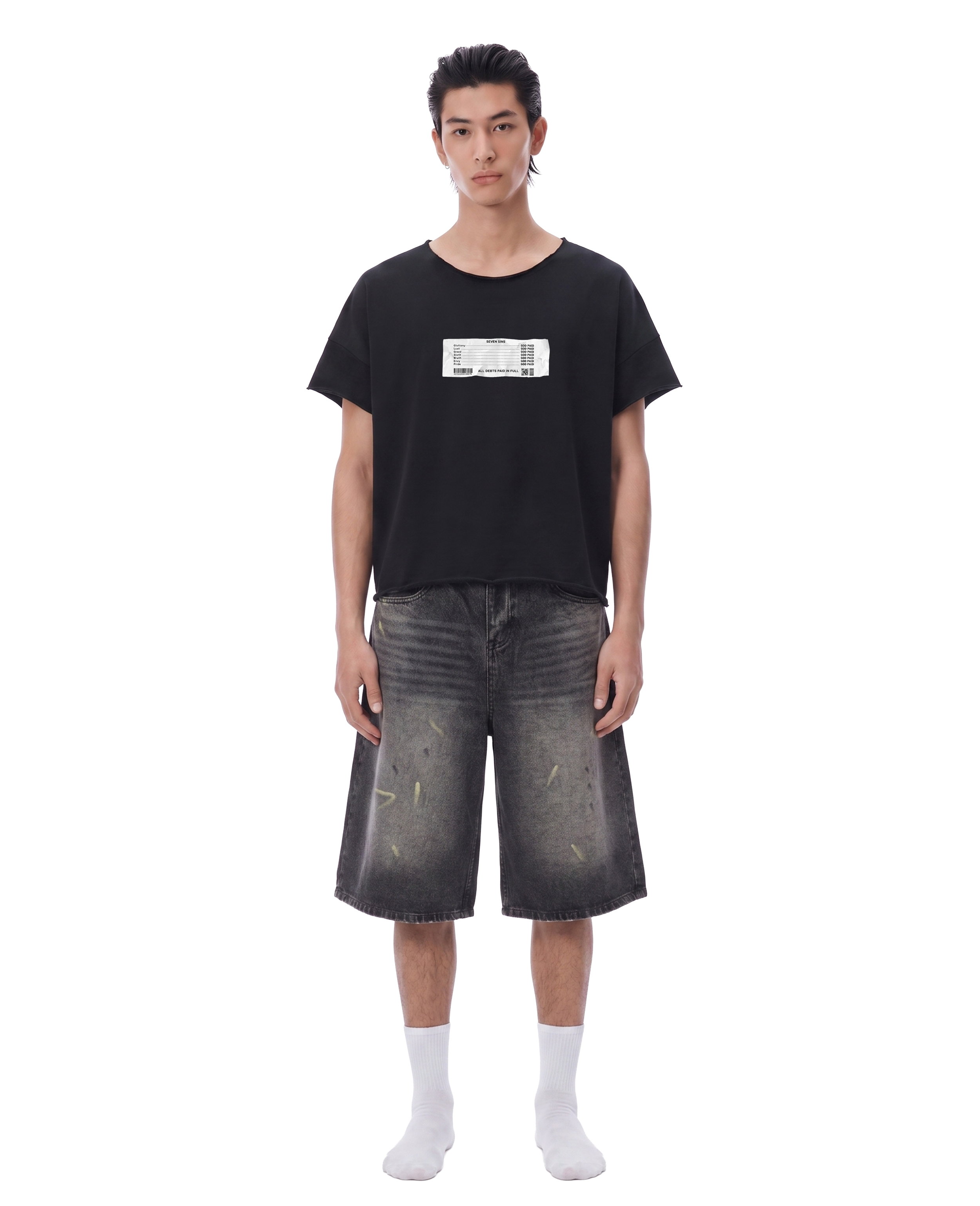 Adam's Vintage Wash Wide Leg Denim Shorts (Men Limited Edition)