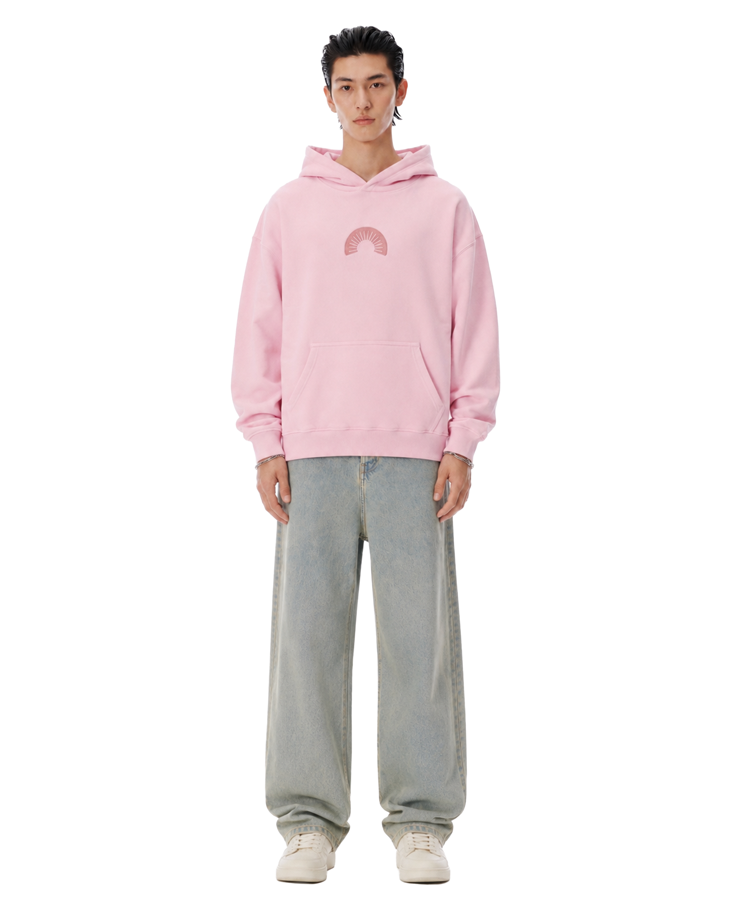 450 Gsm Pink Shape Changing Hood Hoodie