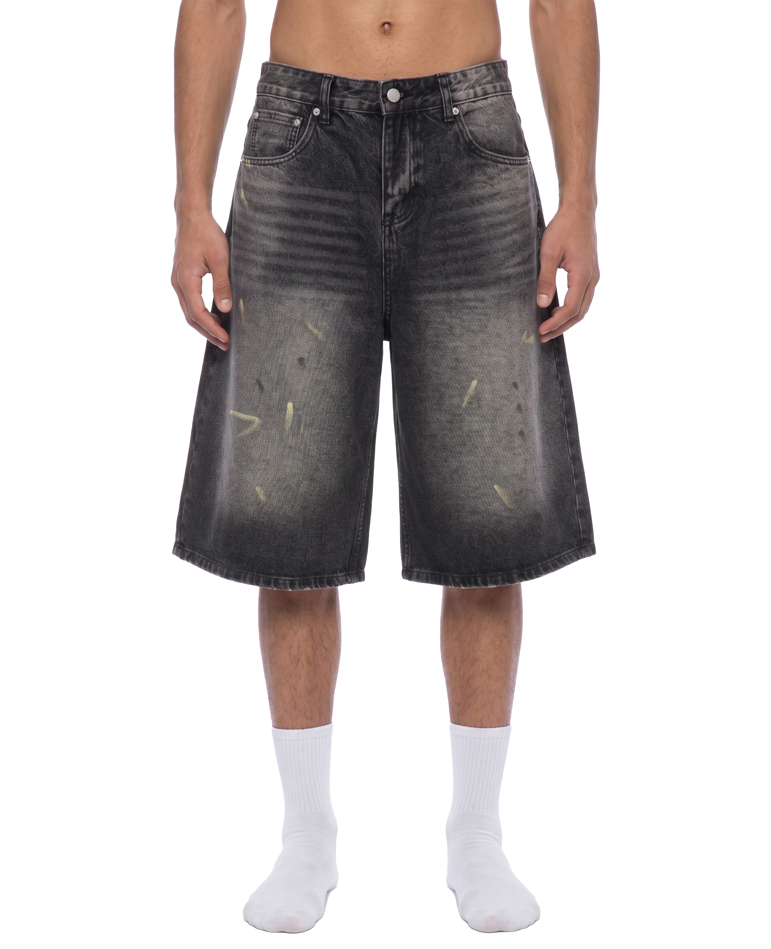 Adam's Vintage Wash Wide Leg Denim Shorts (Men Limited Edition)