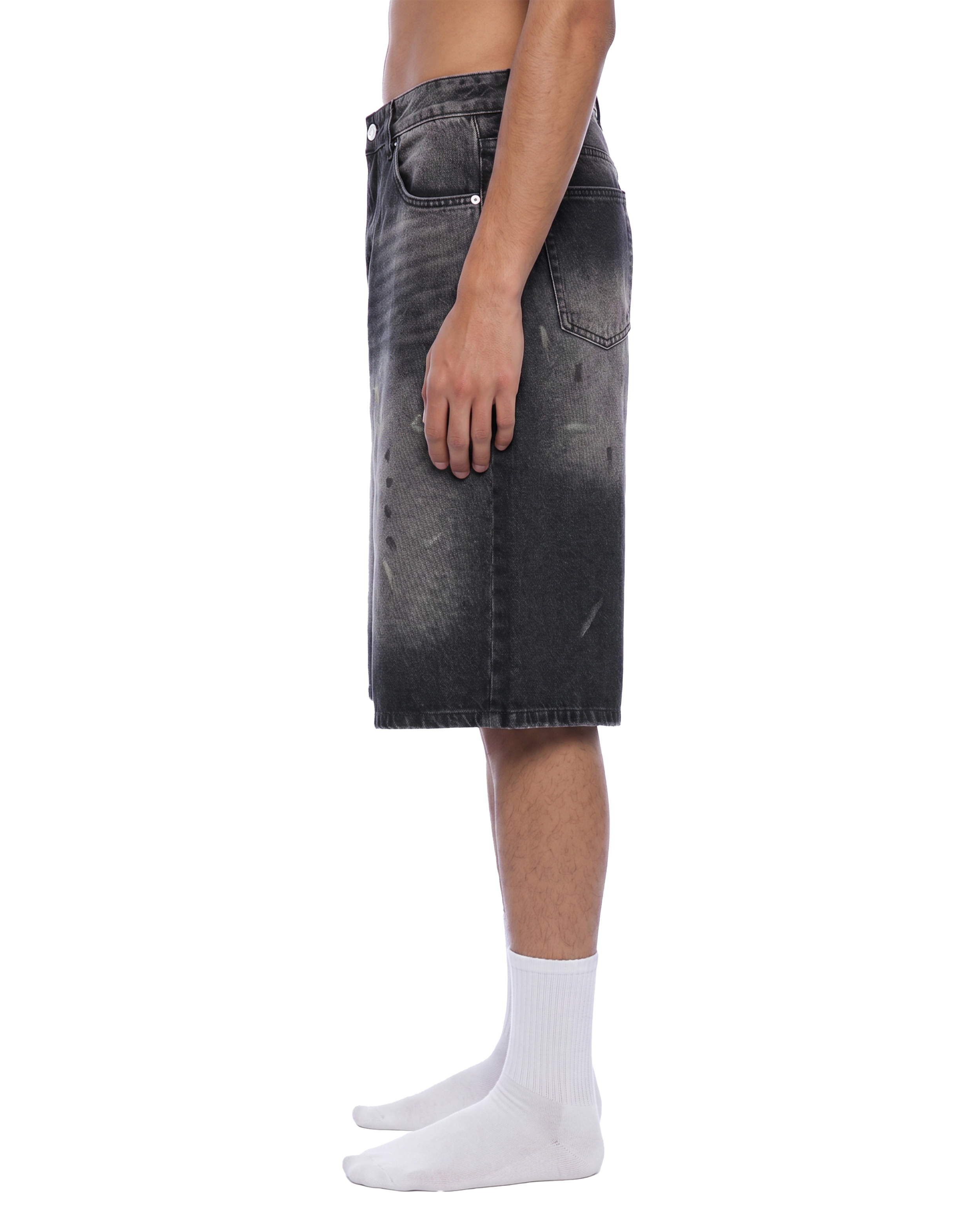 Adam's Vintage Wash Wide Leg Denim Shorts (Men Limited Edition)