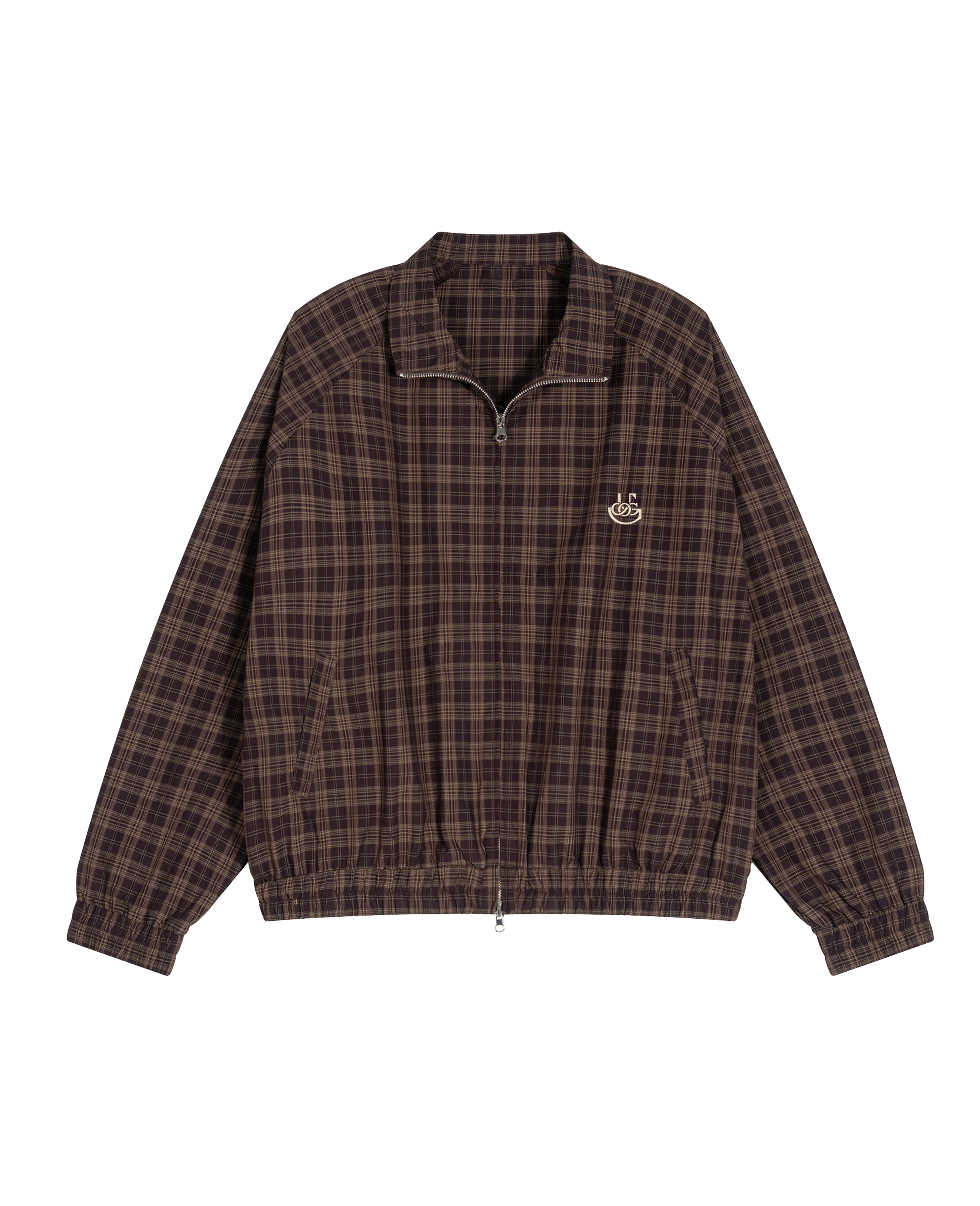 Espresso Tartan Zip-Up
