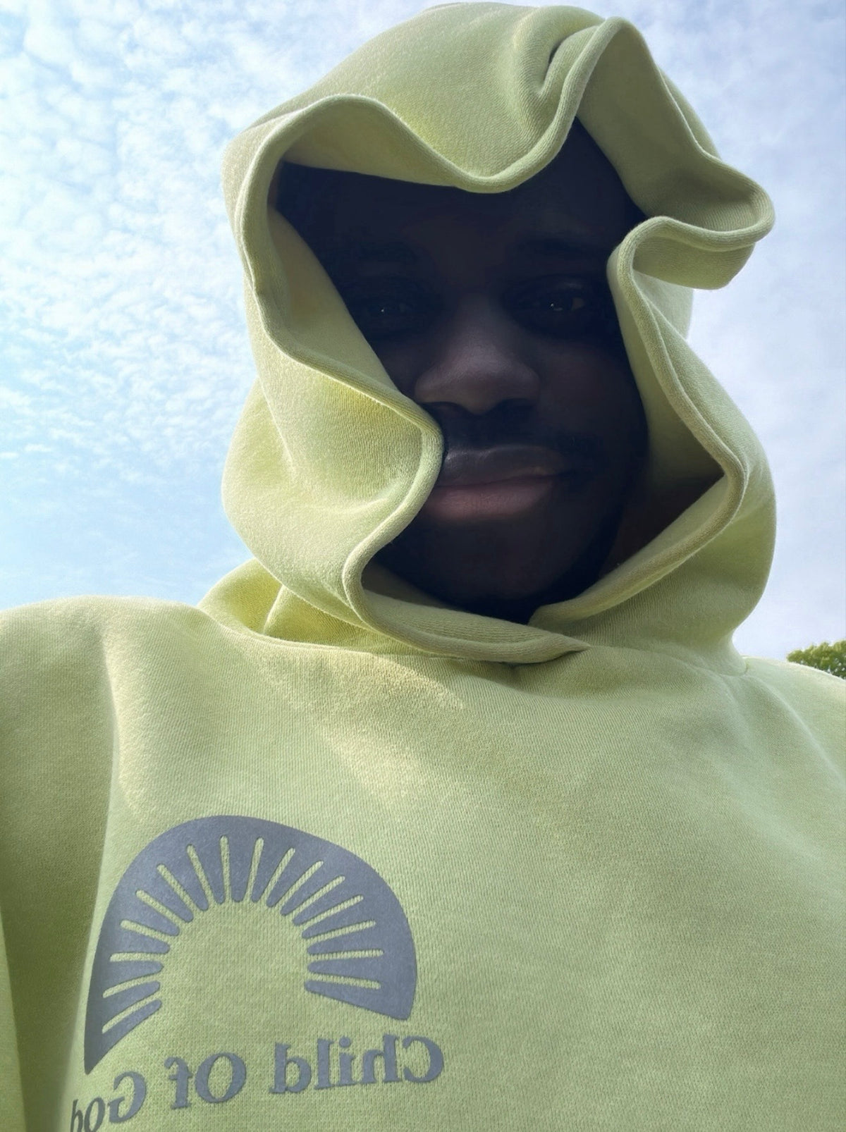 Child Of God Shape Changing Hood Hoodie Green