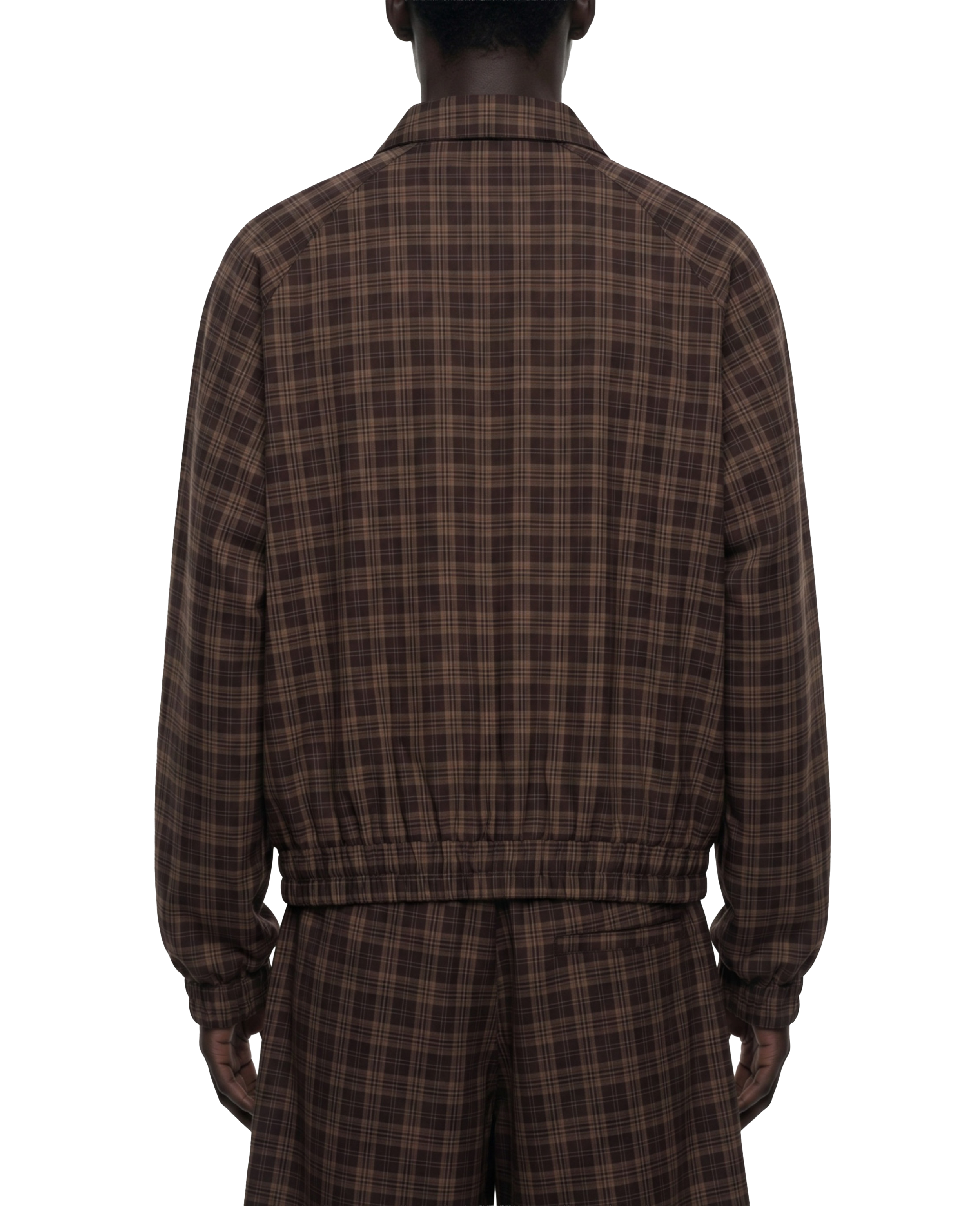 Espresso Tartan Zip-Up