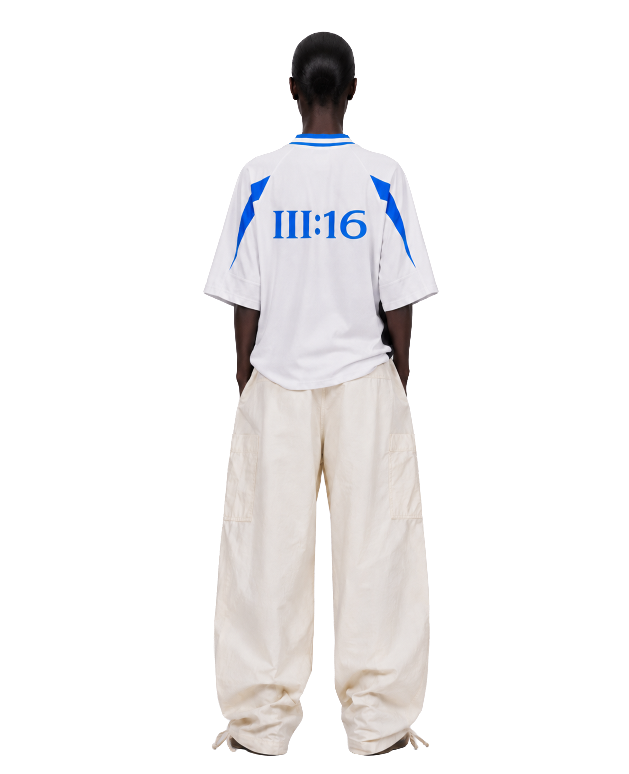 John 3:16 White V-Neck Jersey