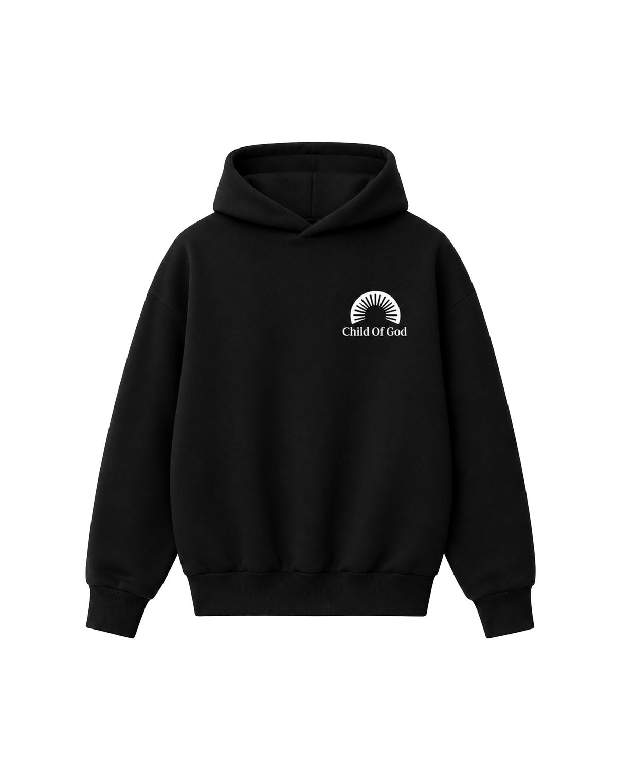 Child Of God Shape Changing Hood Hoodie Black