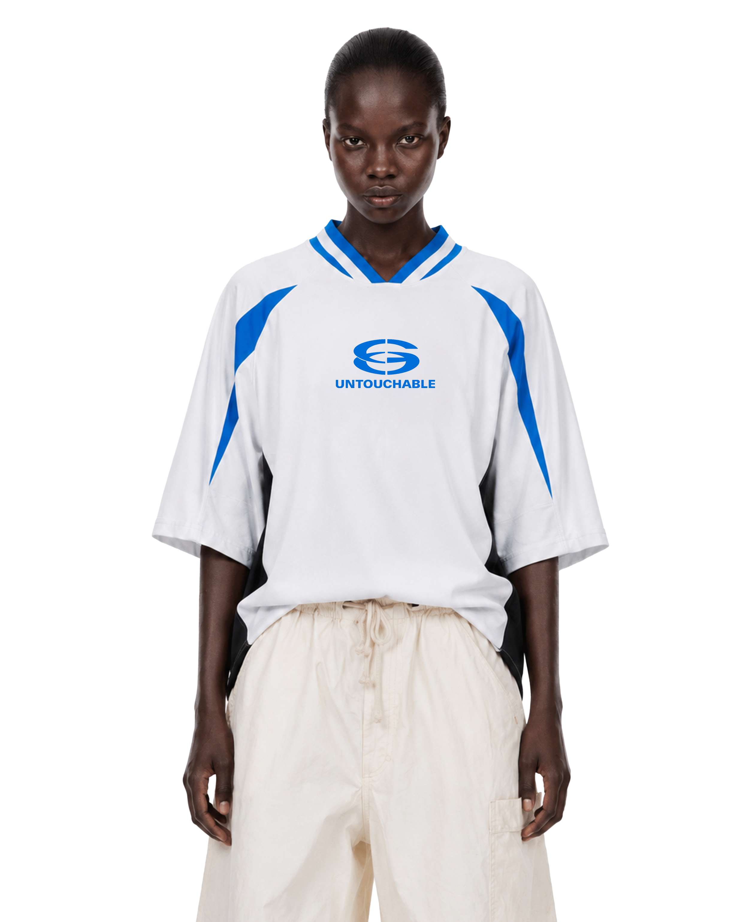 John 3:16 White V-Neck Jersey