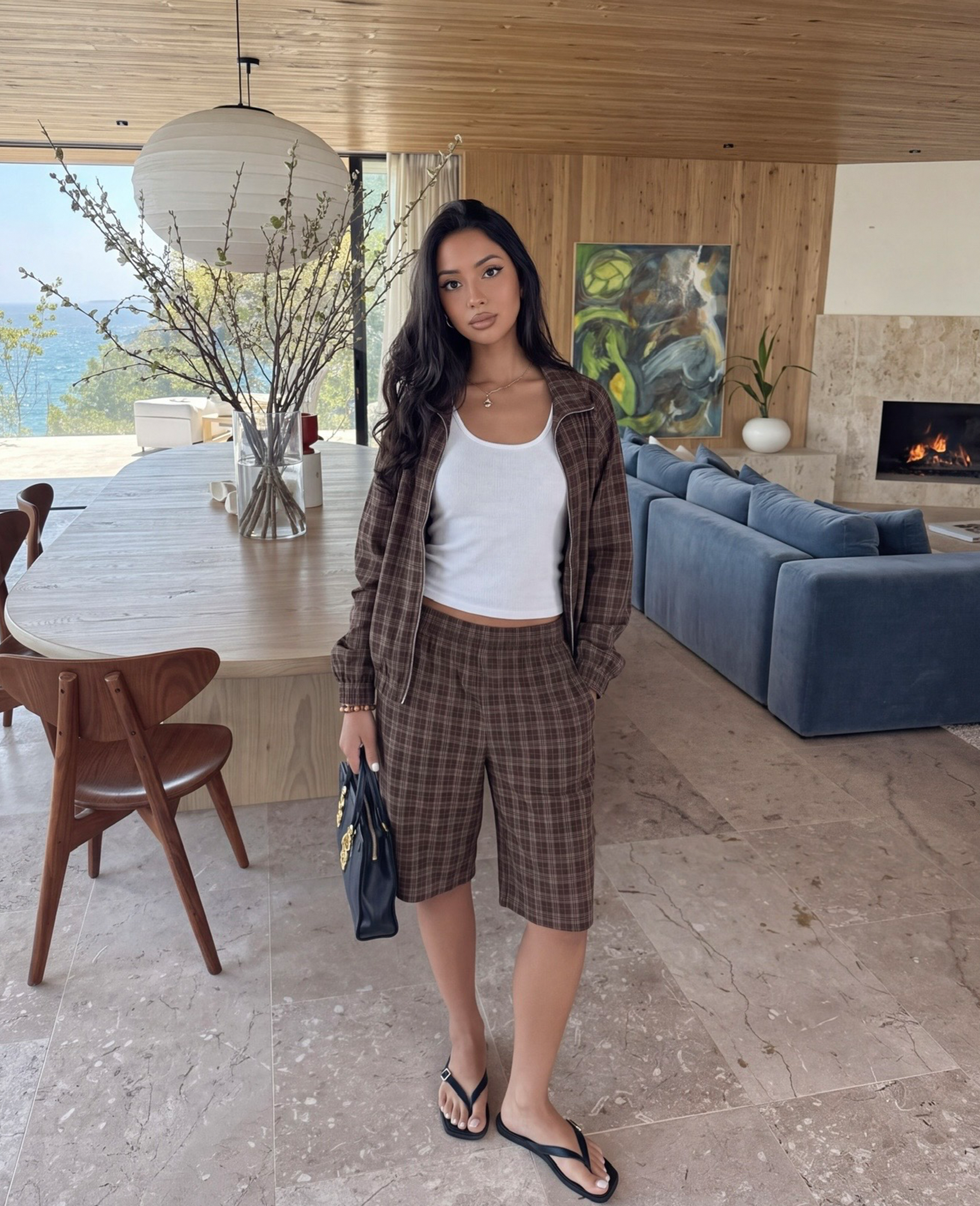 Espresso Plaid Shorts