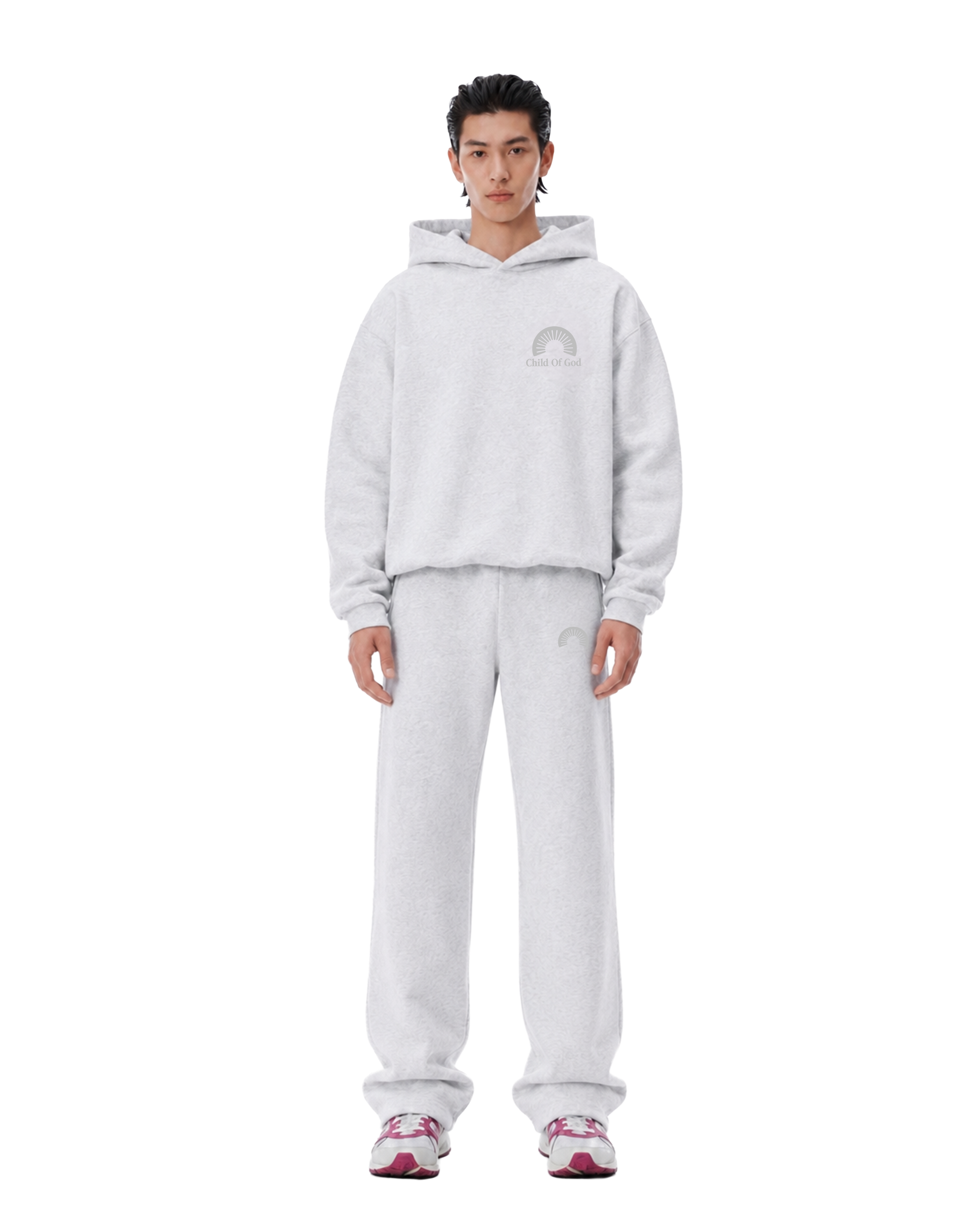 Child Of God Shape Changing Hood Hoodie Grey