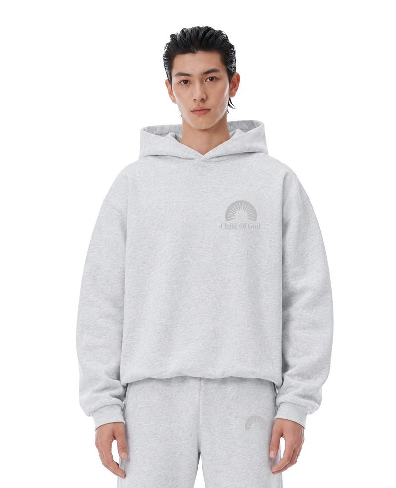 Child Of God Shape Changing Hood Hoodie Grey