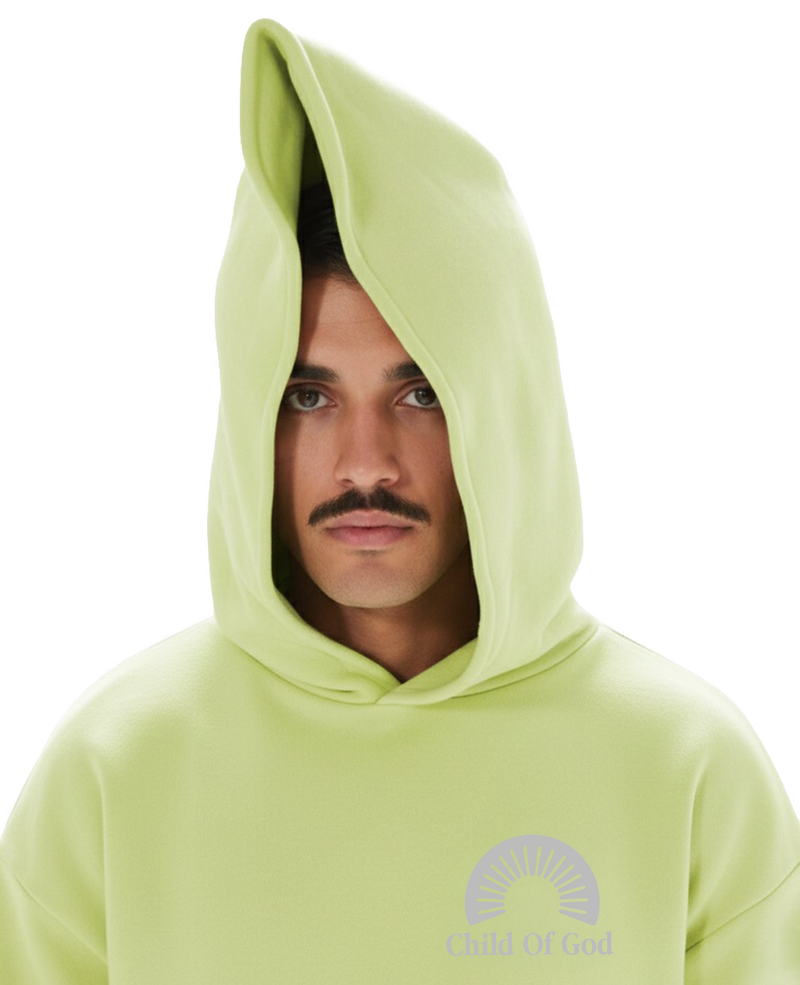 Child Of God Shape Changing Hood Hoodie Green