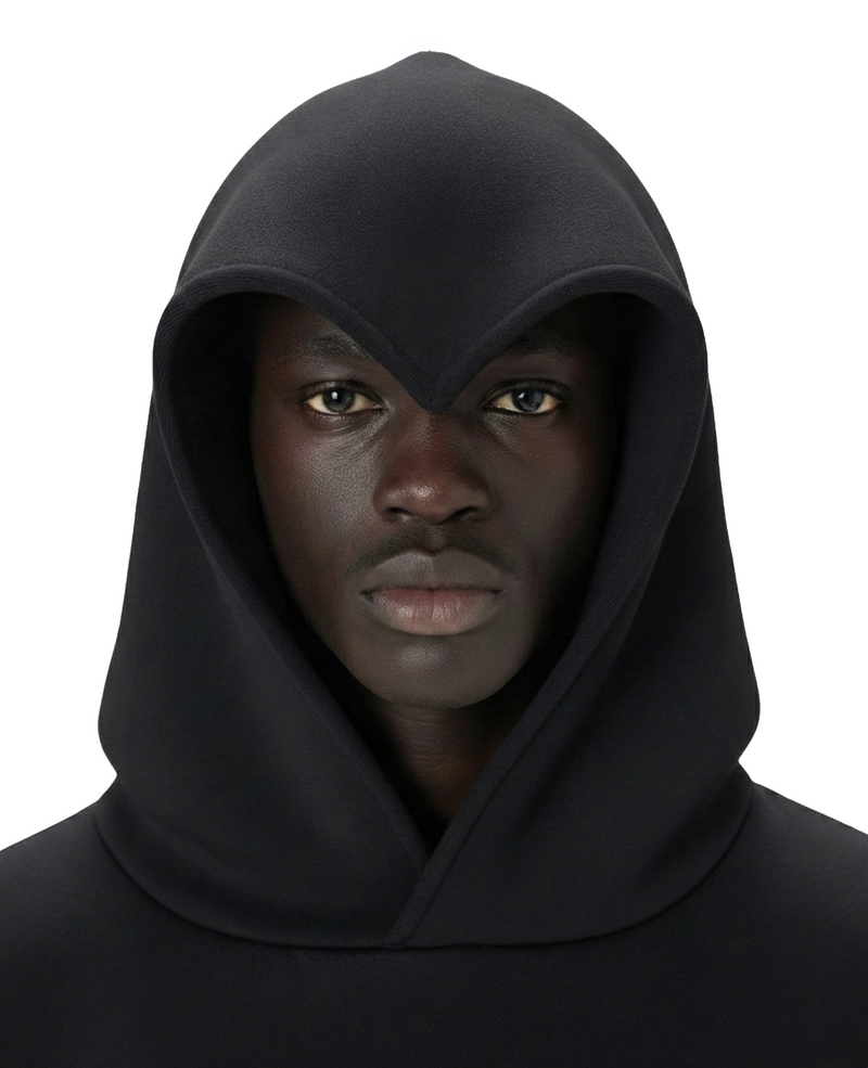 Child Of God Shape Changing Hood Hoodie Black