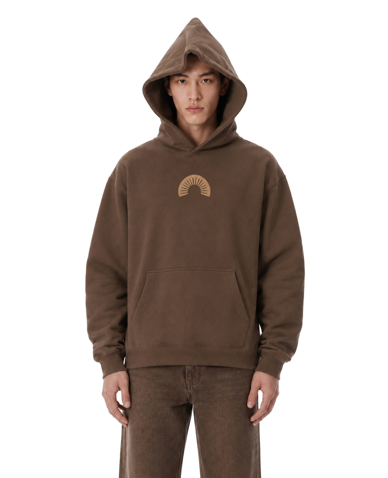 450 Gsm Brown Shape Changing Hood Hoodie