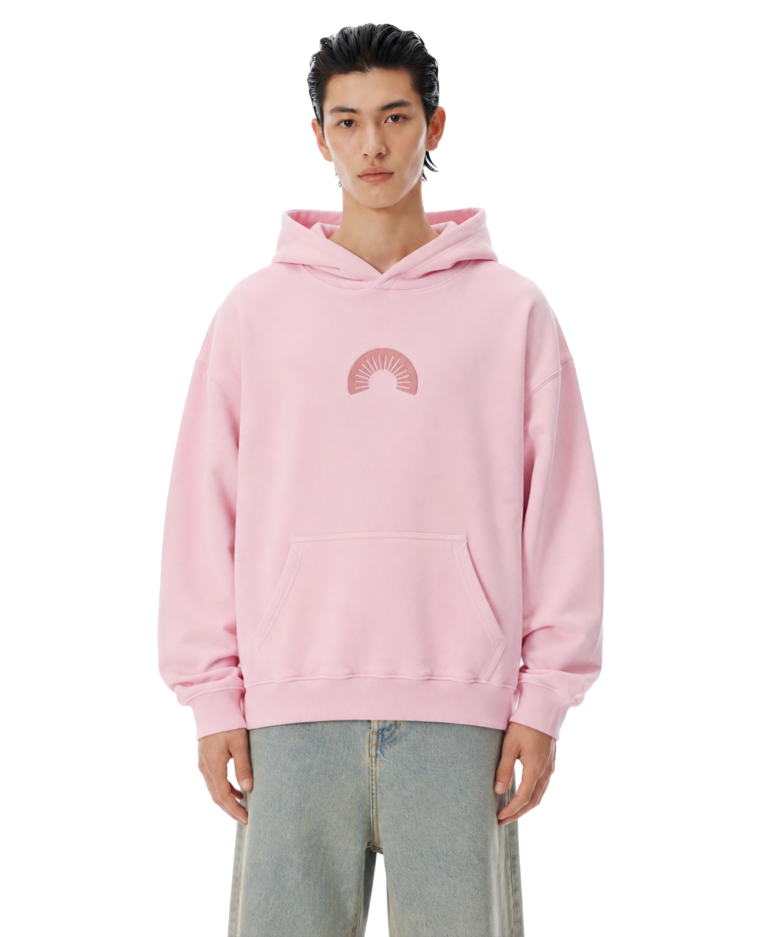 450 Gsm Pink Shape Changing Hood Hoodie