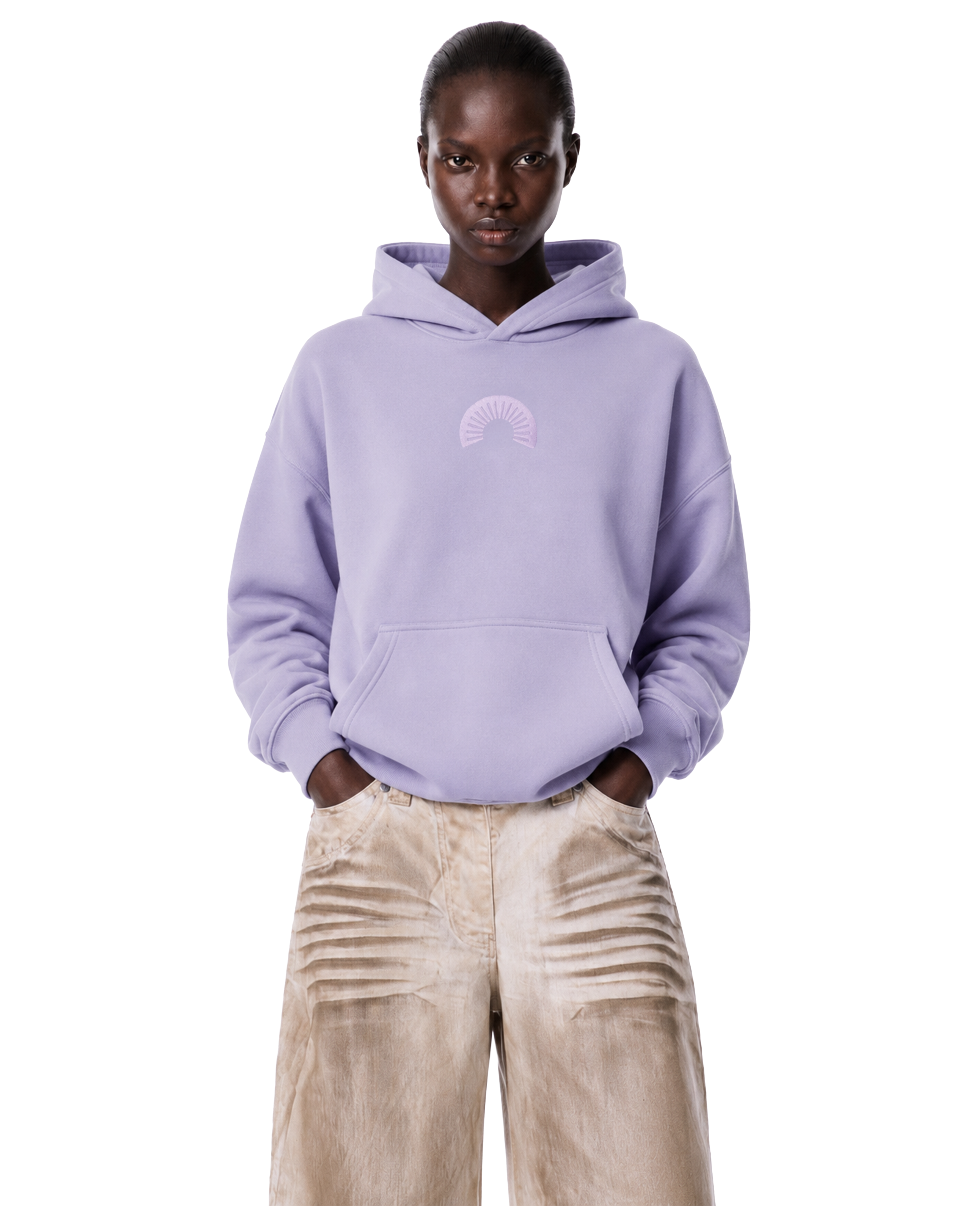450 Gsm Purple Shape Changing Hood Hoodie