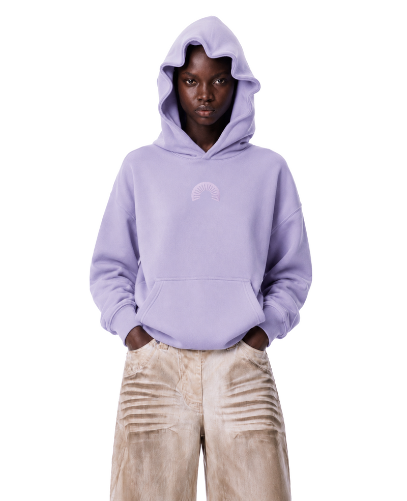 450 Gsm Purple Shape Changing Hood Hoodie