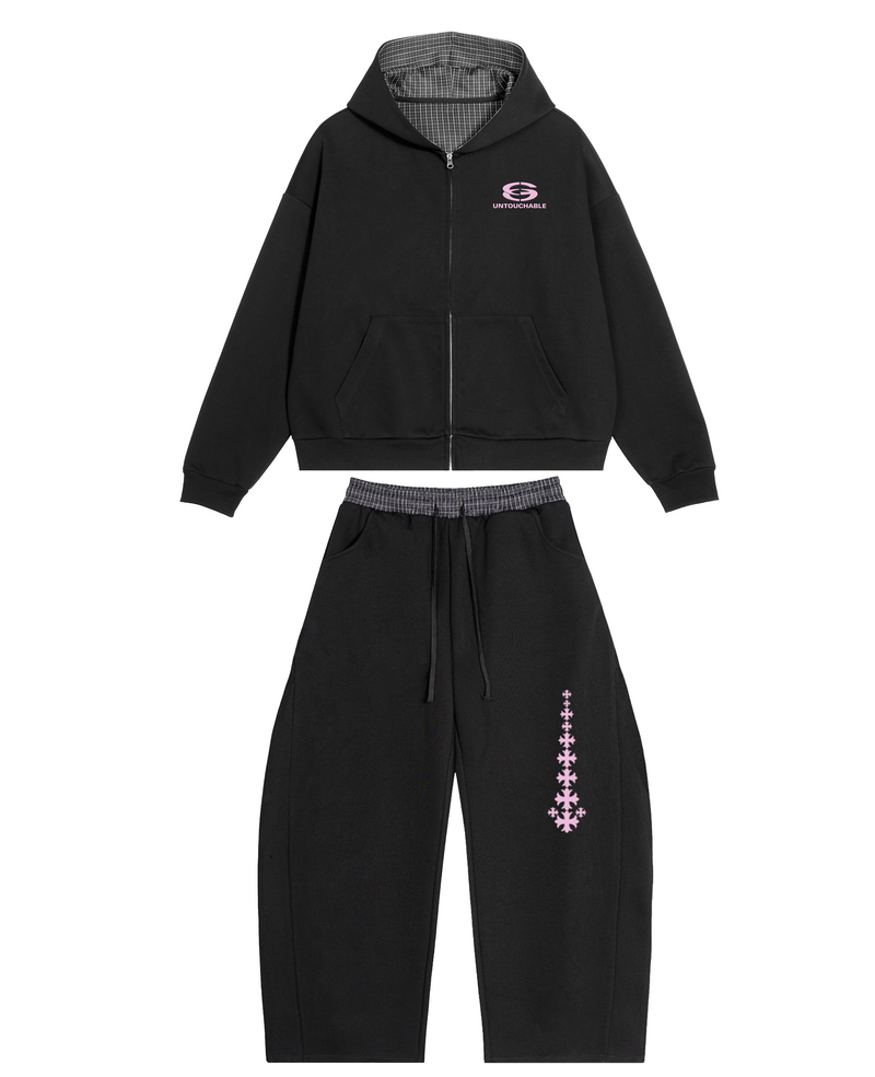 God's Spine Shape Changing Hood Full Tracksuit Set