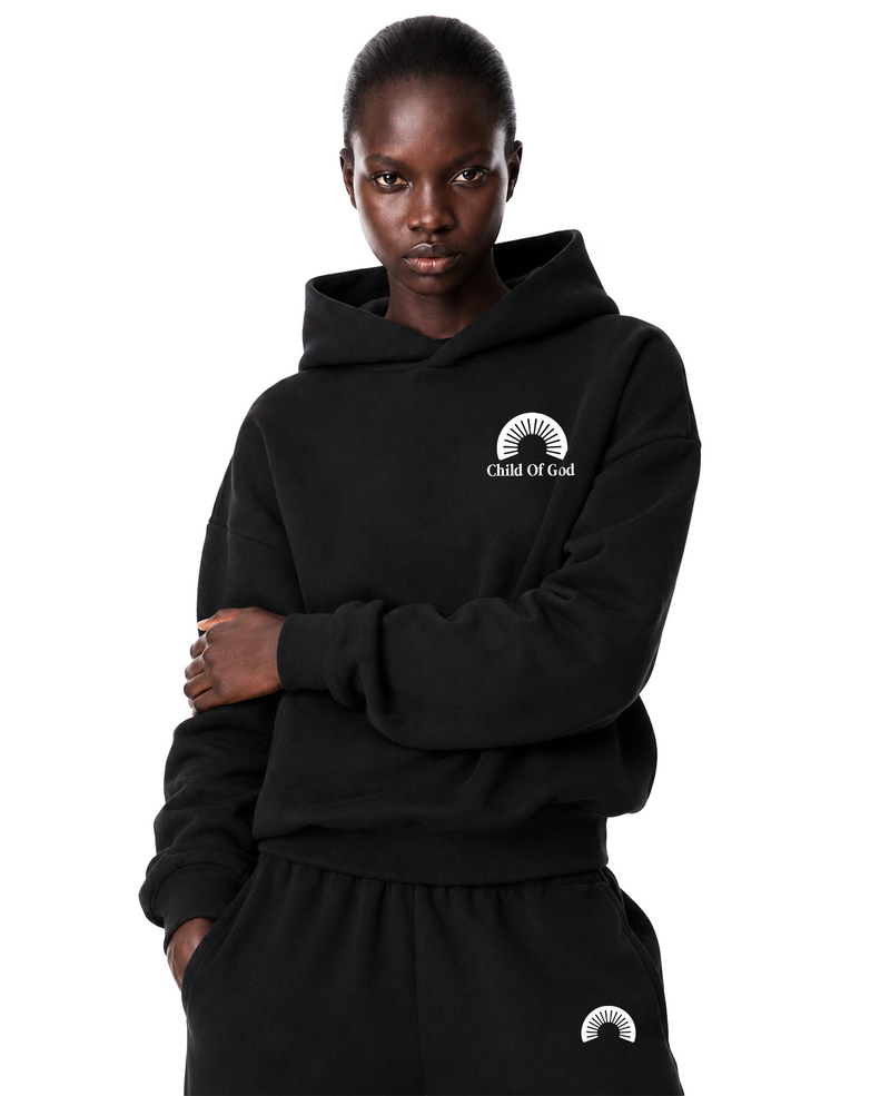 Child Of God Shape Changing Hood Hoodie Black
